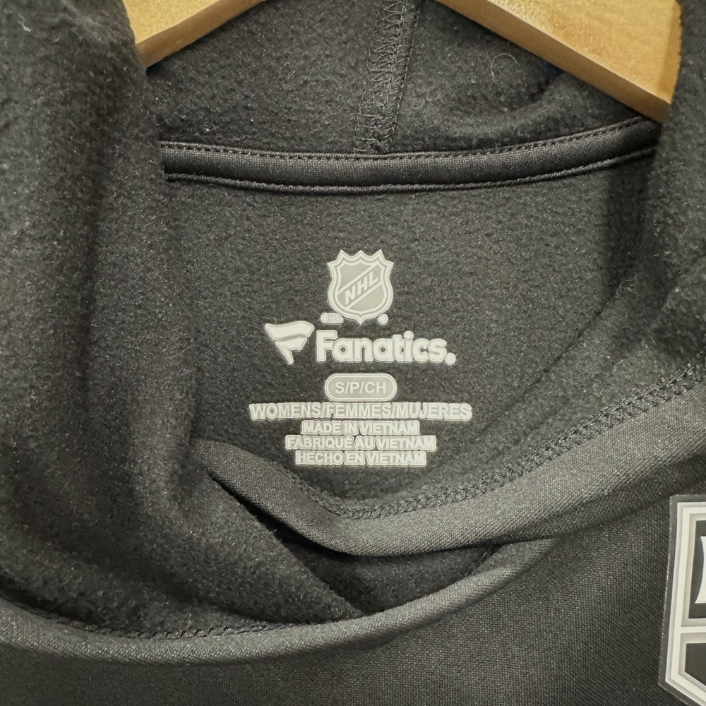 NHL Fanatics LA Kings Hoodie Womens S‎ Black Gray Logo Chest Hockey Fan - Picture 5 of 9